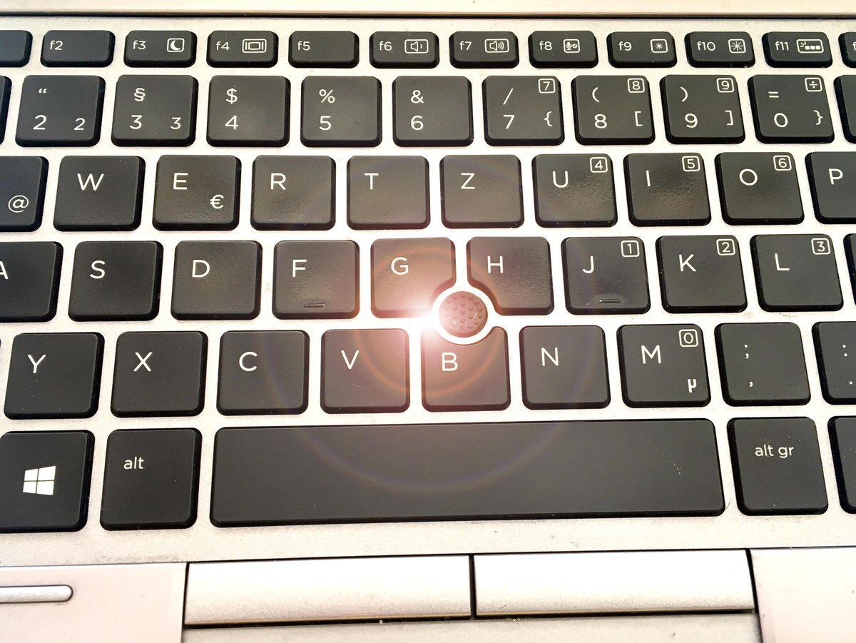 Computertastatur mit Lichtreflex